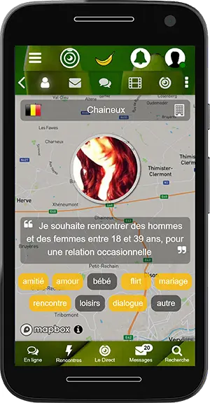 Localisation membre Banana Chat