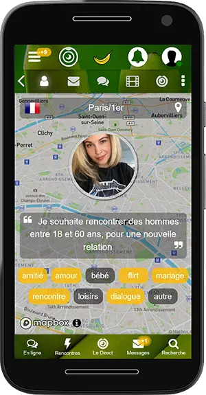 Localisation membre Banana Chat