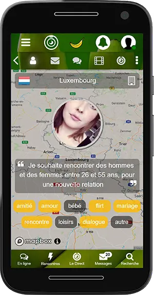 Localisation membre Banana Chat