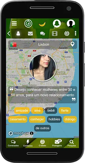 Localização do membro Banana Chat
